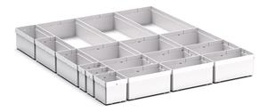 18 Compartment Box Kit 100+mm High x 650W x750D drawer Bott Cubio Tool Storage Drawer Units 650 mm wide 750 deep 43020762 